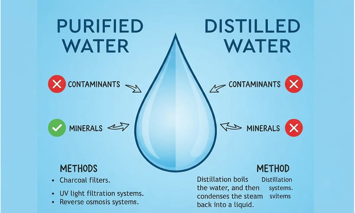 Purified vs Distilled Water: Which Is Better for Cooking?